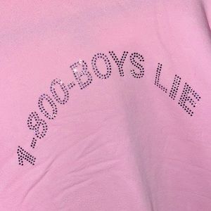 boys lie pink 1-800-boys-lie hoodie